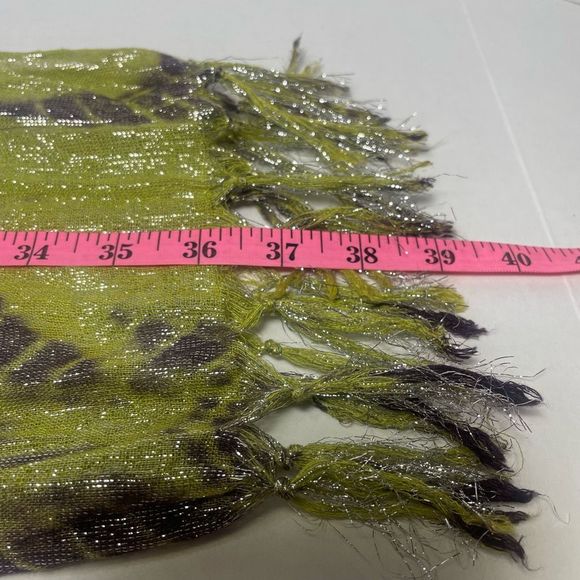 NWOT Tie Dye Viscose Scarf Green, Purple, Pink, White - Picture 14 of 14